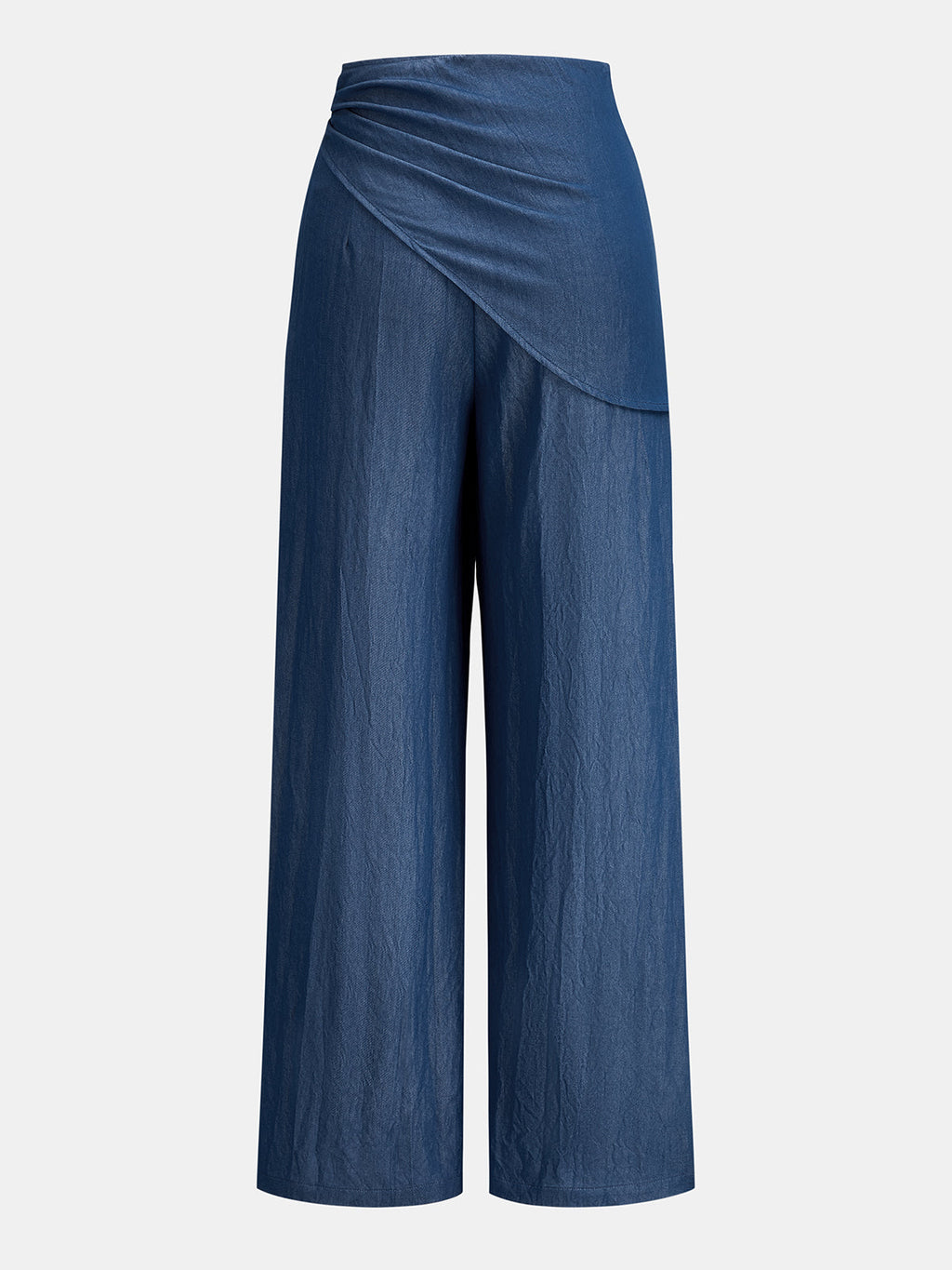 Cross Halter Top & Slant Wrap Pants Set