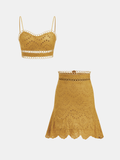 Eyelet Embroidered Cami Top & Skirt Set