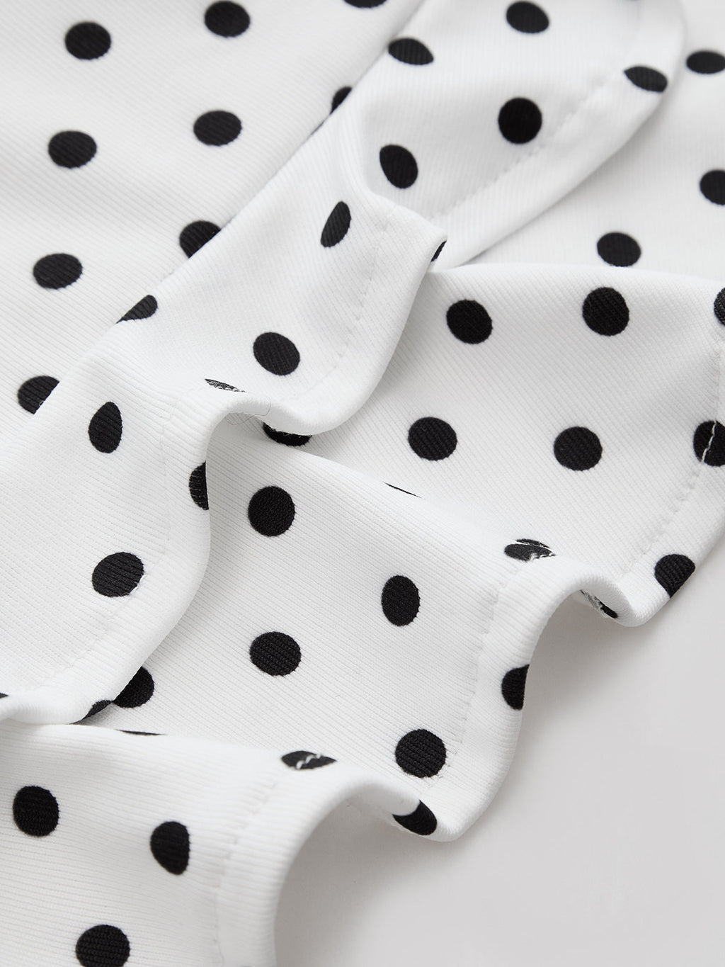 Polka Dot Slim Long Sleeve Top