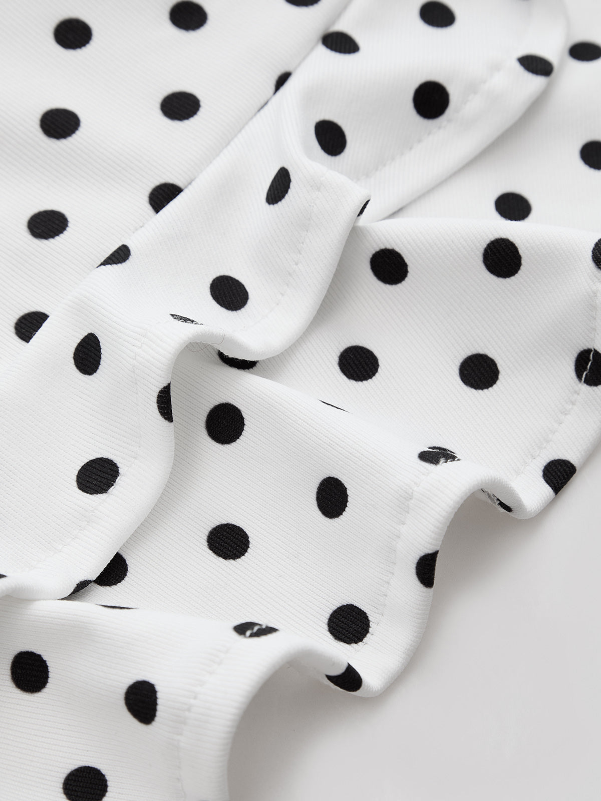 Polka Dot Slim Long Sleeve Top