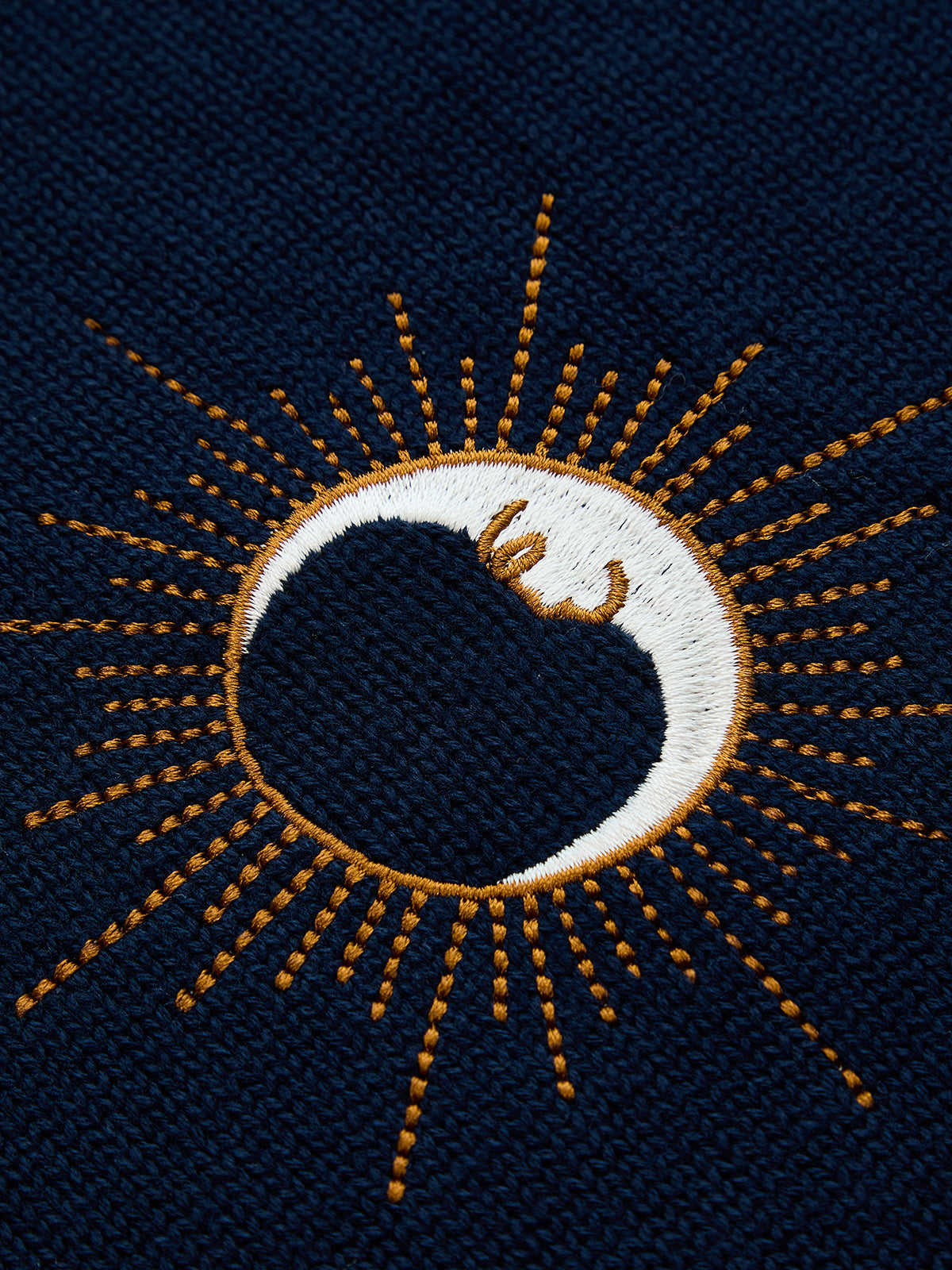 Celestial Embroidery Sleeveless Knit Vest