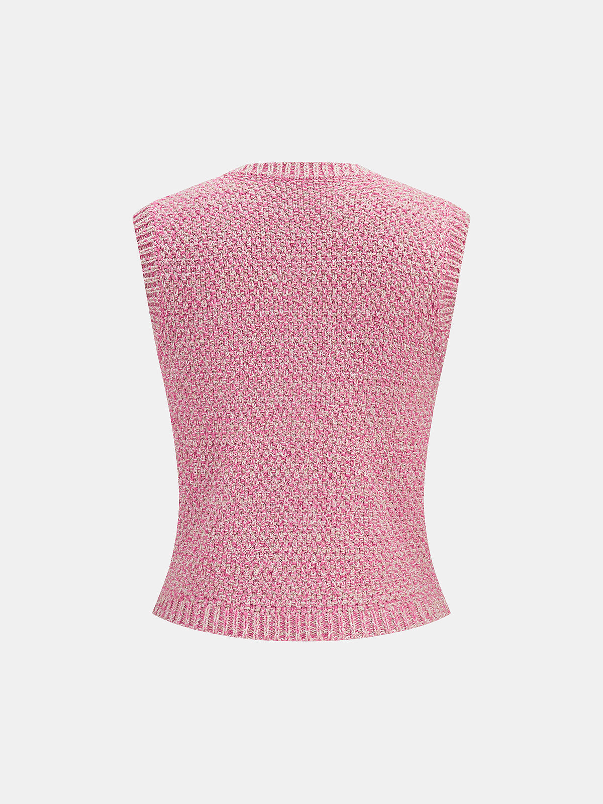 Metal Button Mix Yarn Knit Cardigan
