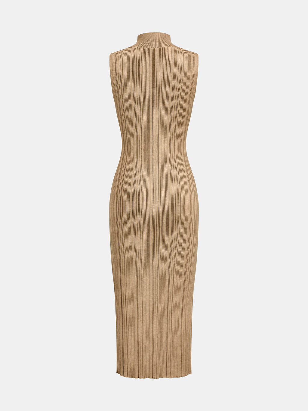 Turtleneck Bodycon Rib Knit Maxi Dress