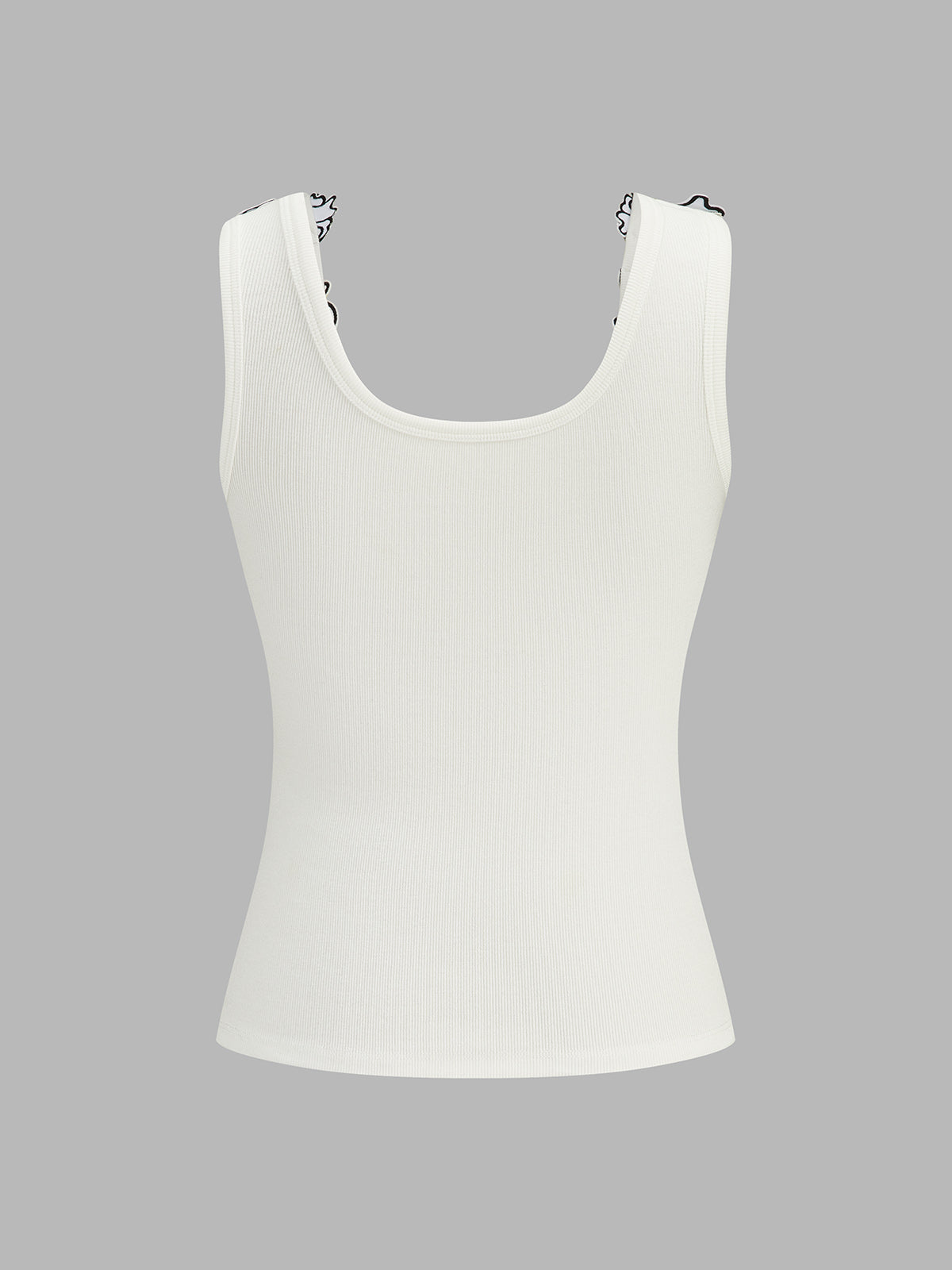 Flower Applique Slim Tank Top
