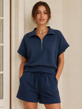Half Zip Polo Casual Sweatshirt