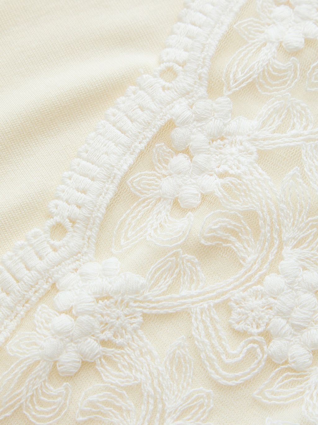 Lace Panel Ruched Long Sleeve Top