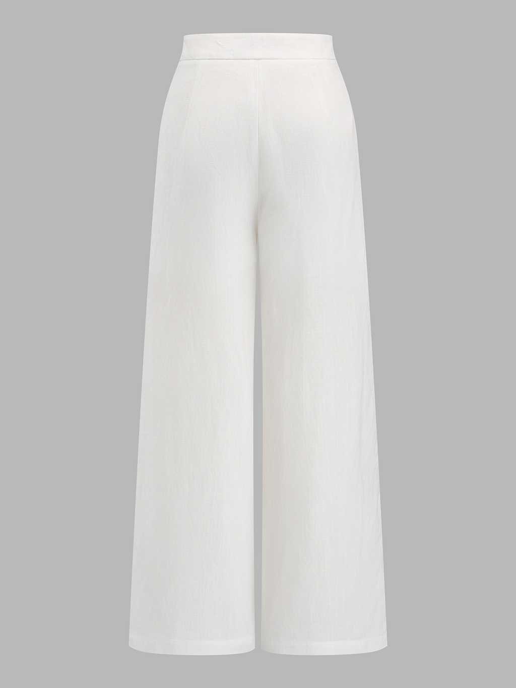 Chain Ring Overlap Casual Linen Blend Pants