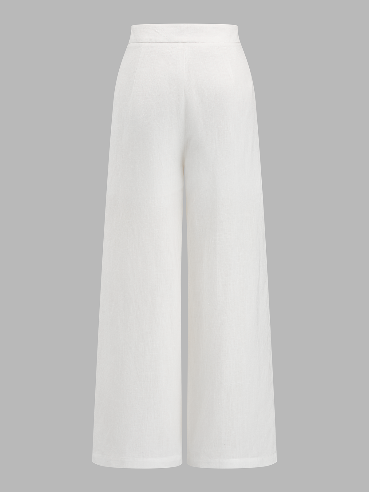 Chain Ring Overlap Casual Linen Blend Pants