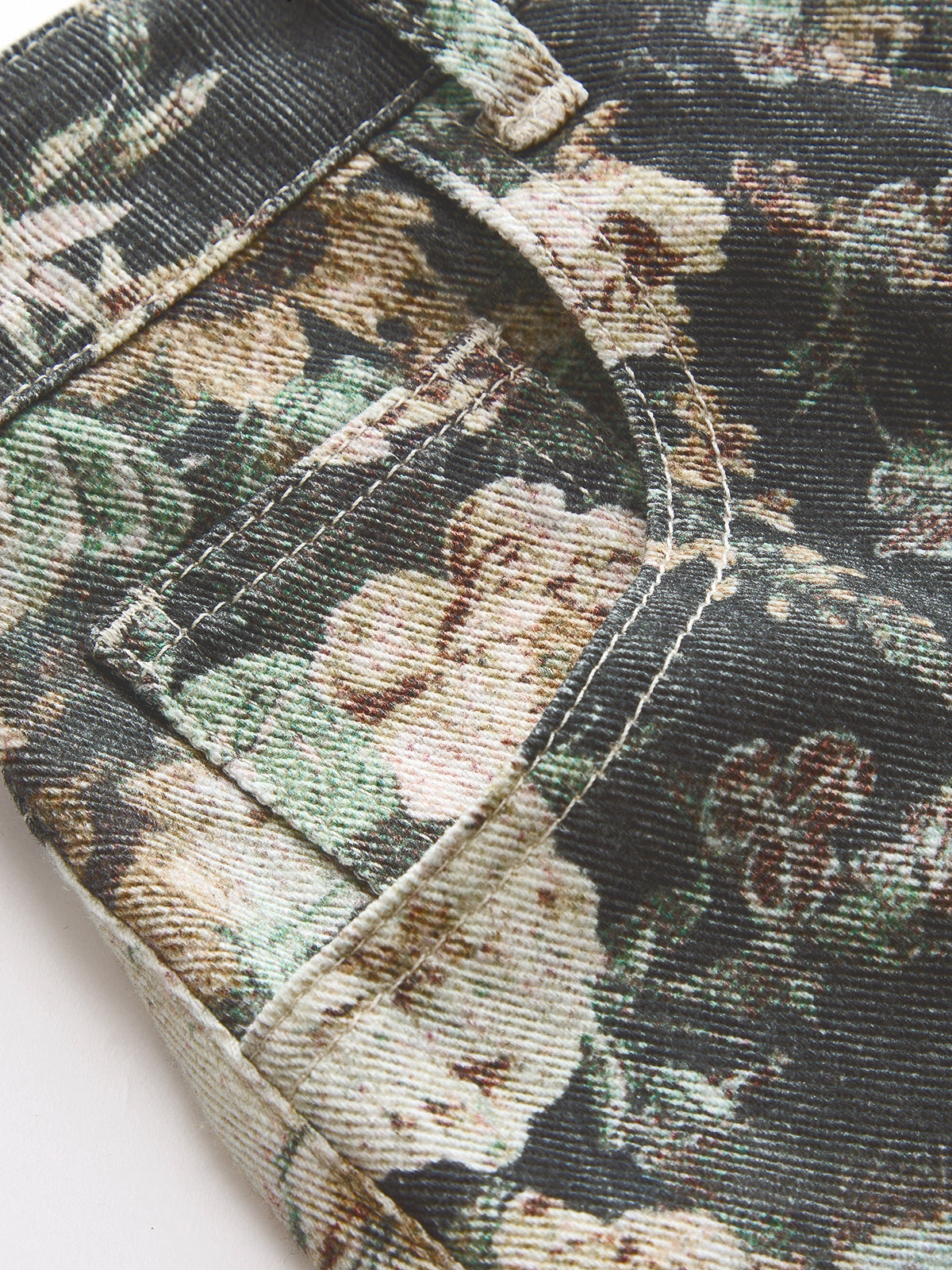 Vintage Floral Denim Shorts