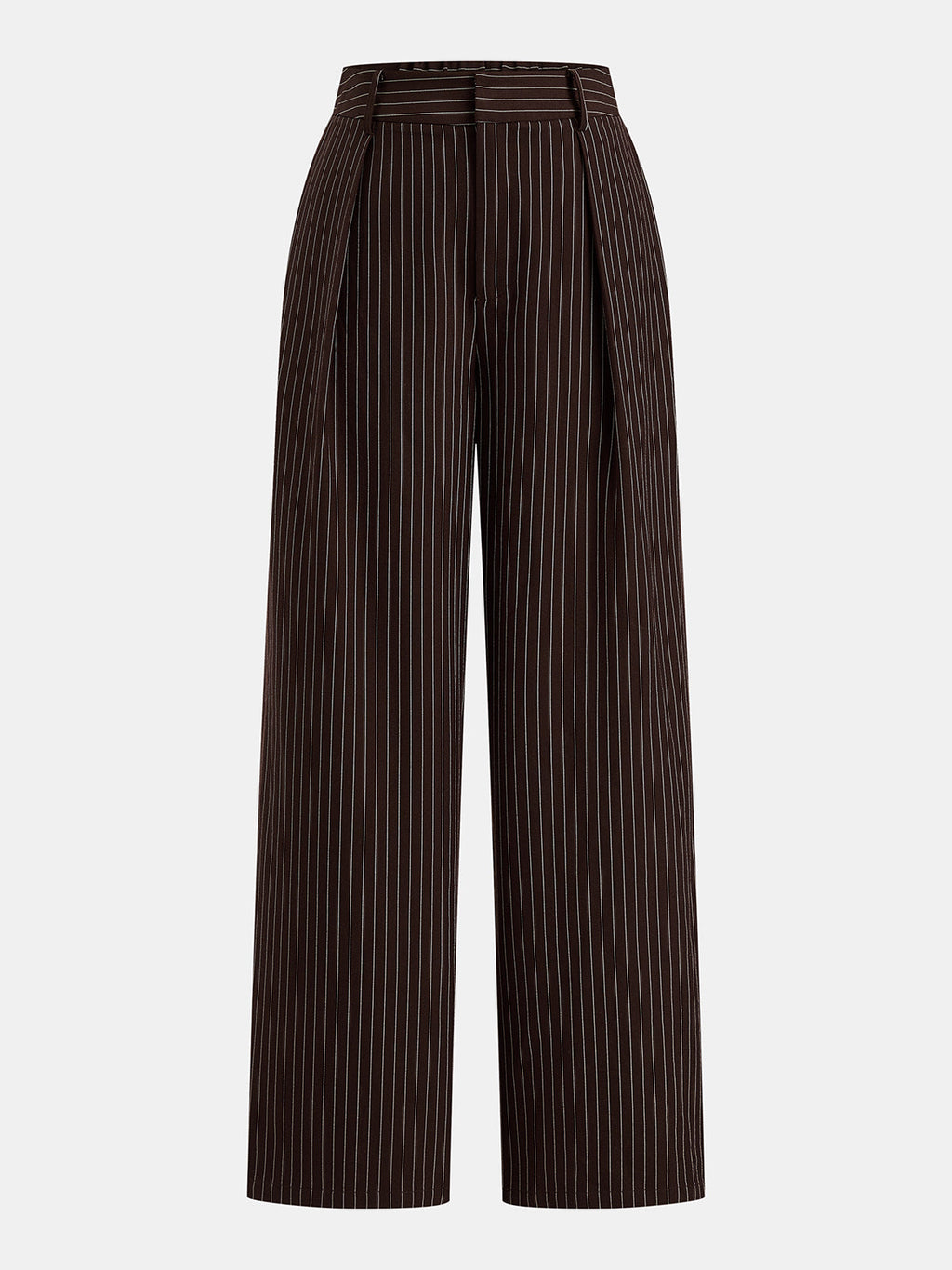 Cropped Knot Detail Pinstripe Two‑Piece Outfit