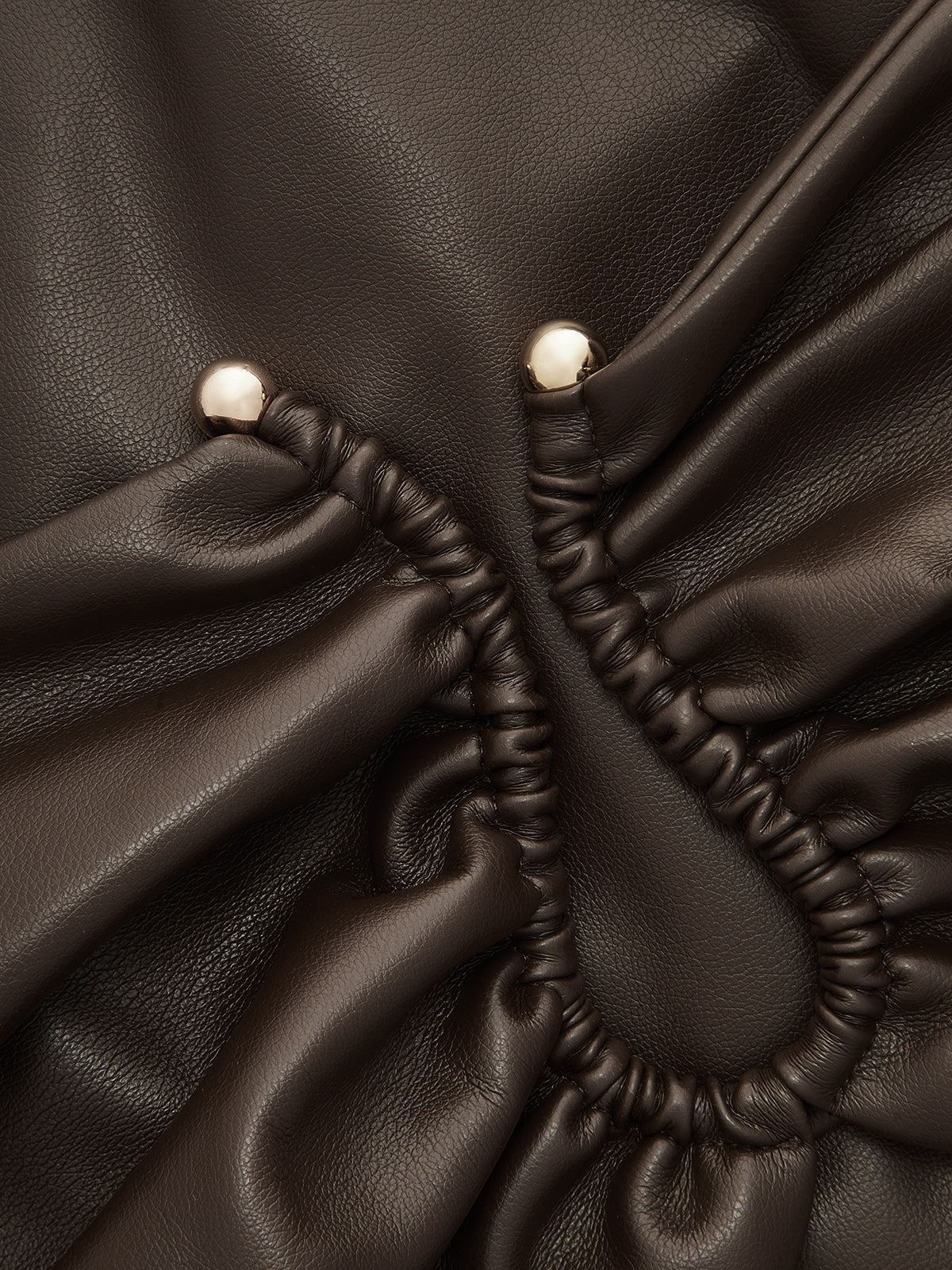 Faux Leather Ruched Waist Top