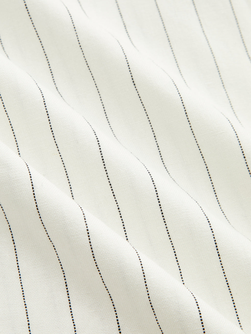 Belted Striped Cotton Linen Wide Leg Pants