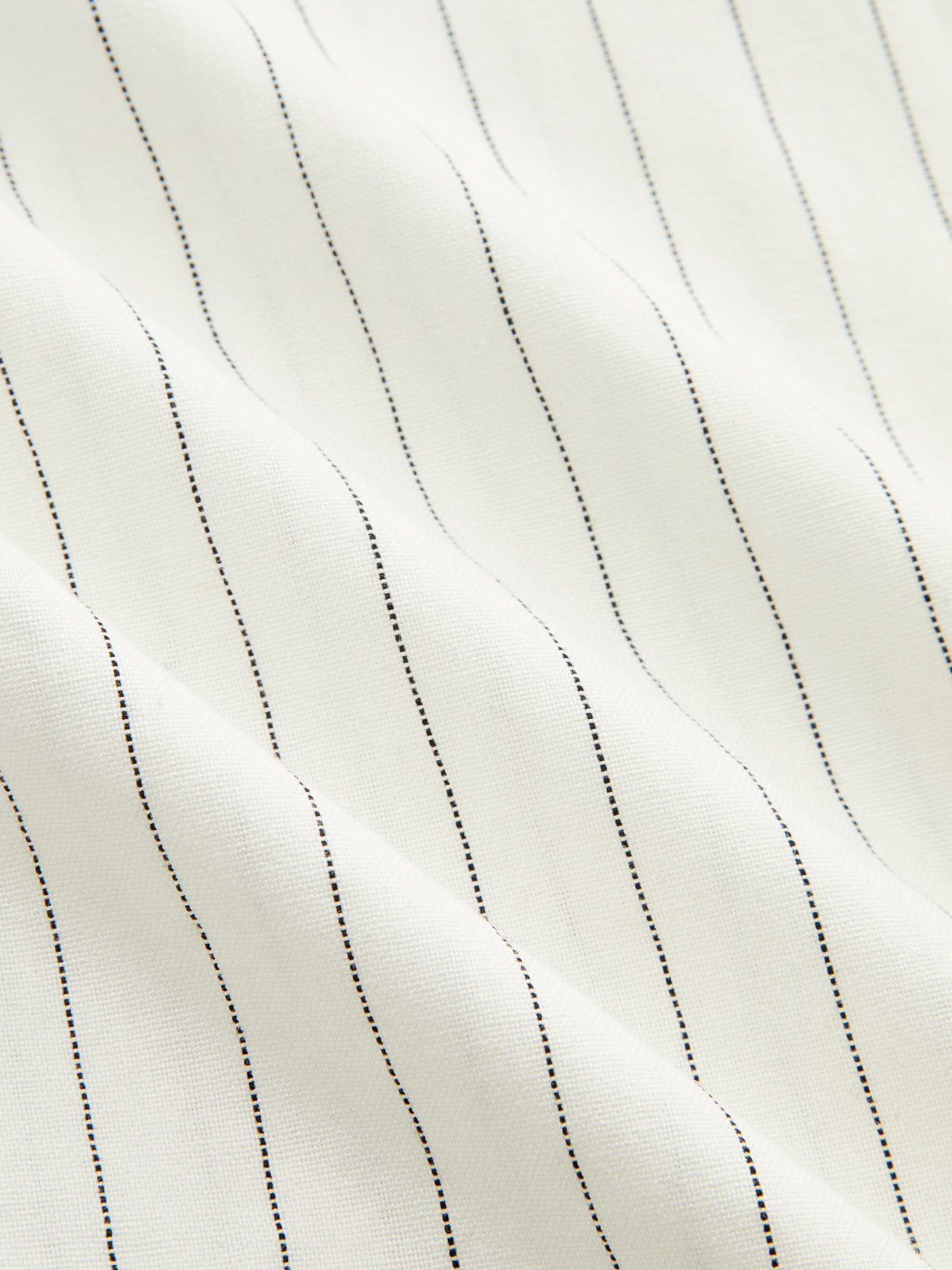 Belted Striped Cotton Linen Wide Leg Pants