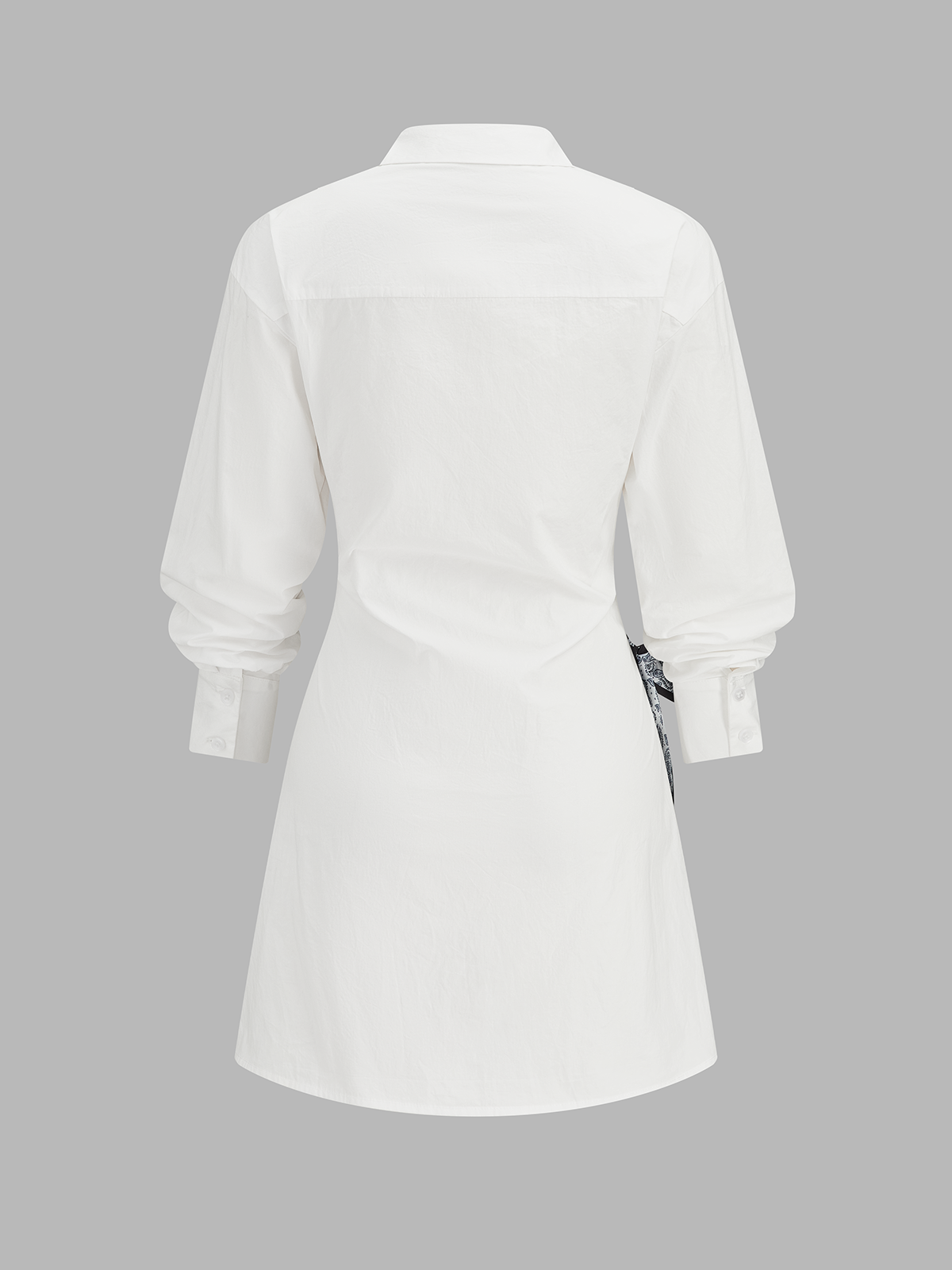 Paisley Bow Wrap Cotton Shirt Dress