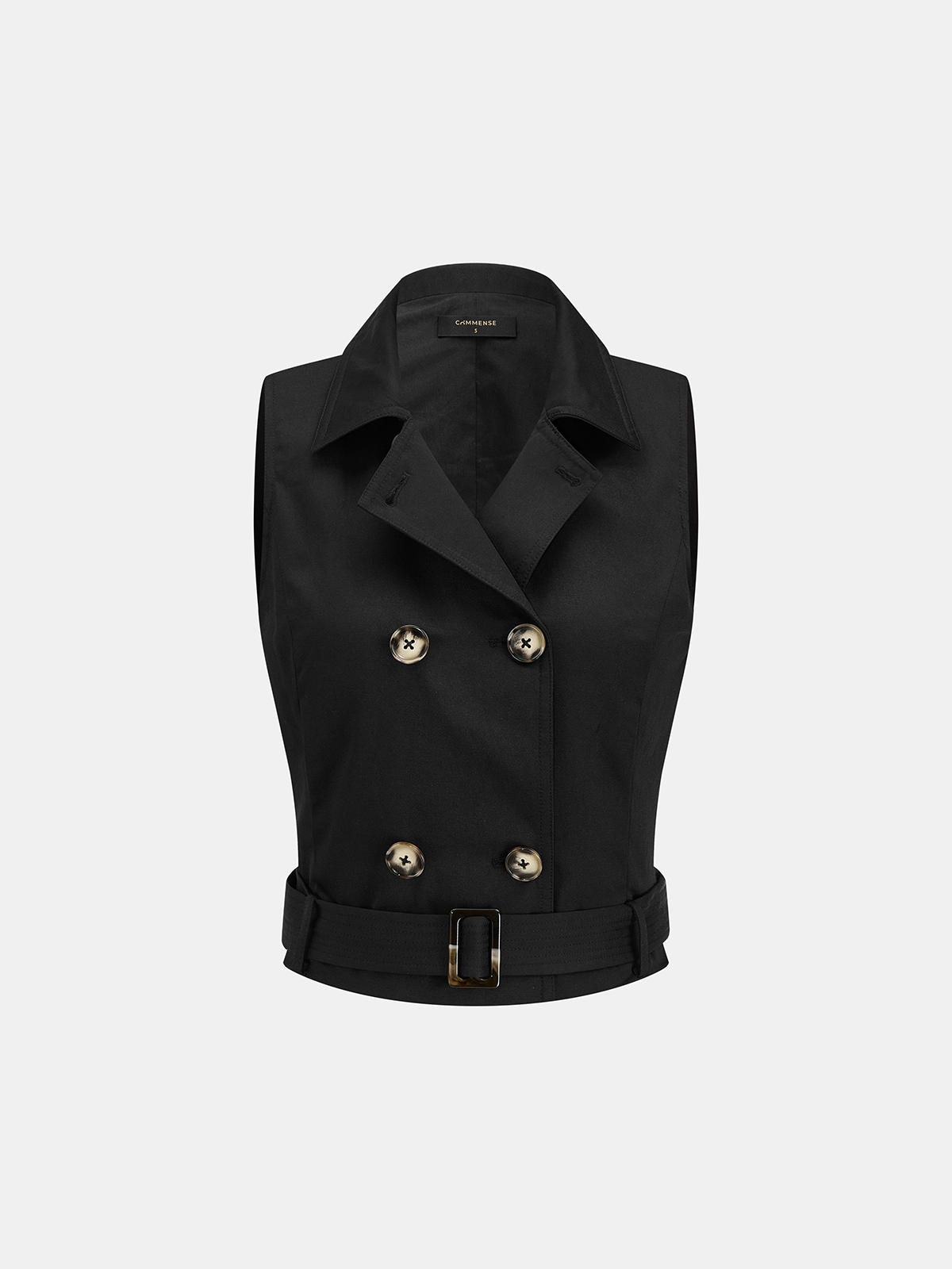 Detachable Cape Double Breasted Belted Trench Coat