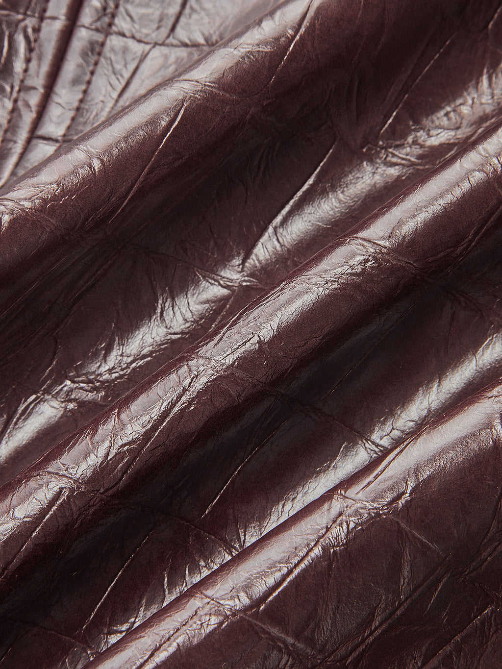 Croc Embossed Faux Leather Mini Skirt