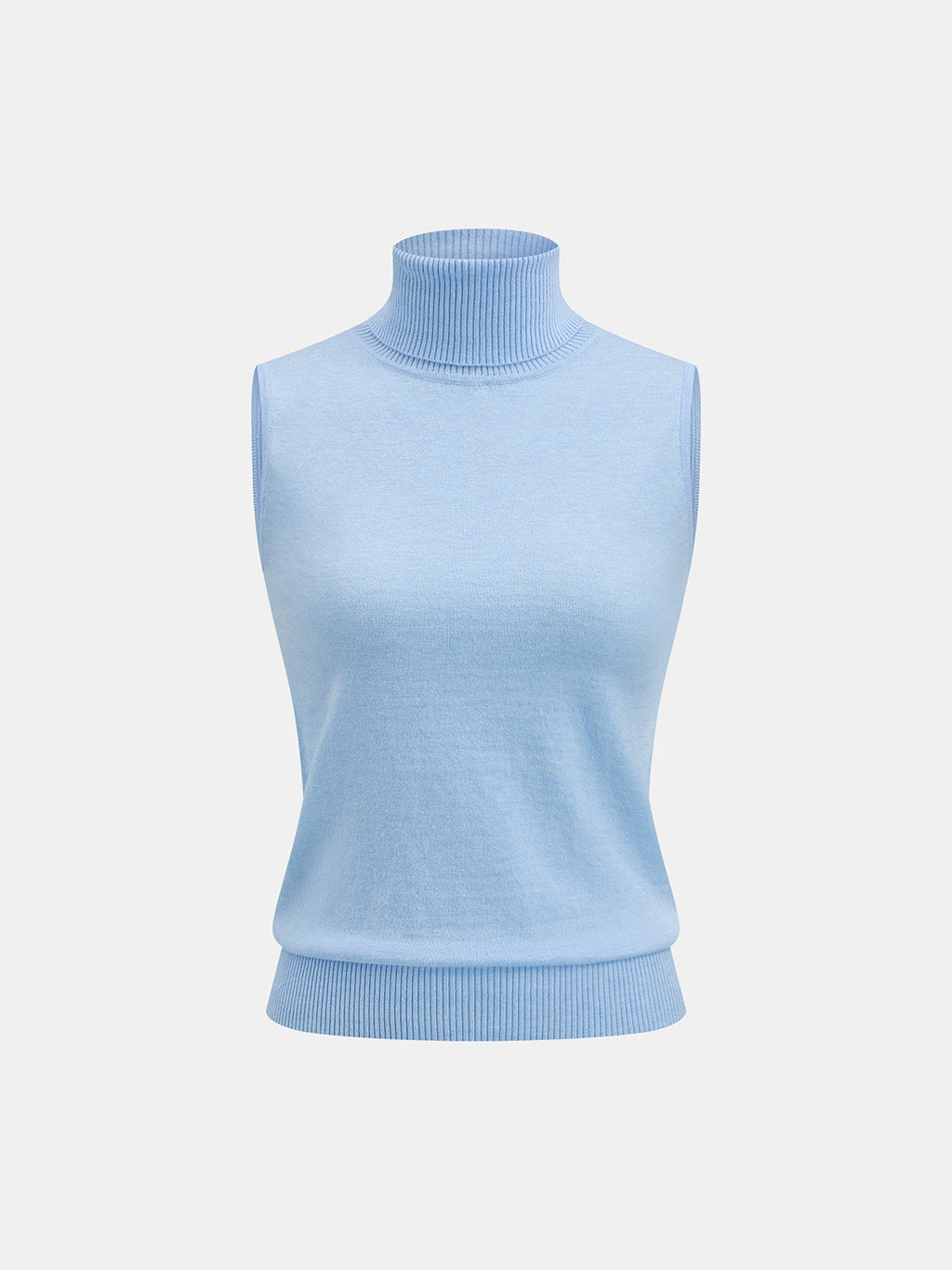 Turtleneck Sleeveless Knit Top