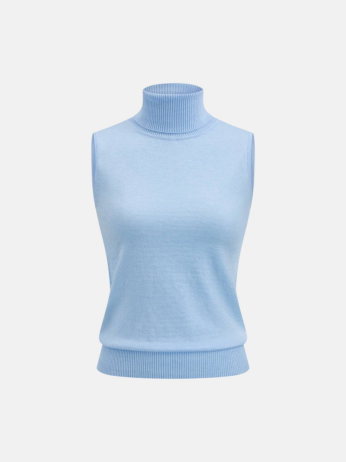 Turtleneck Sleeveless Knit Top