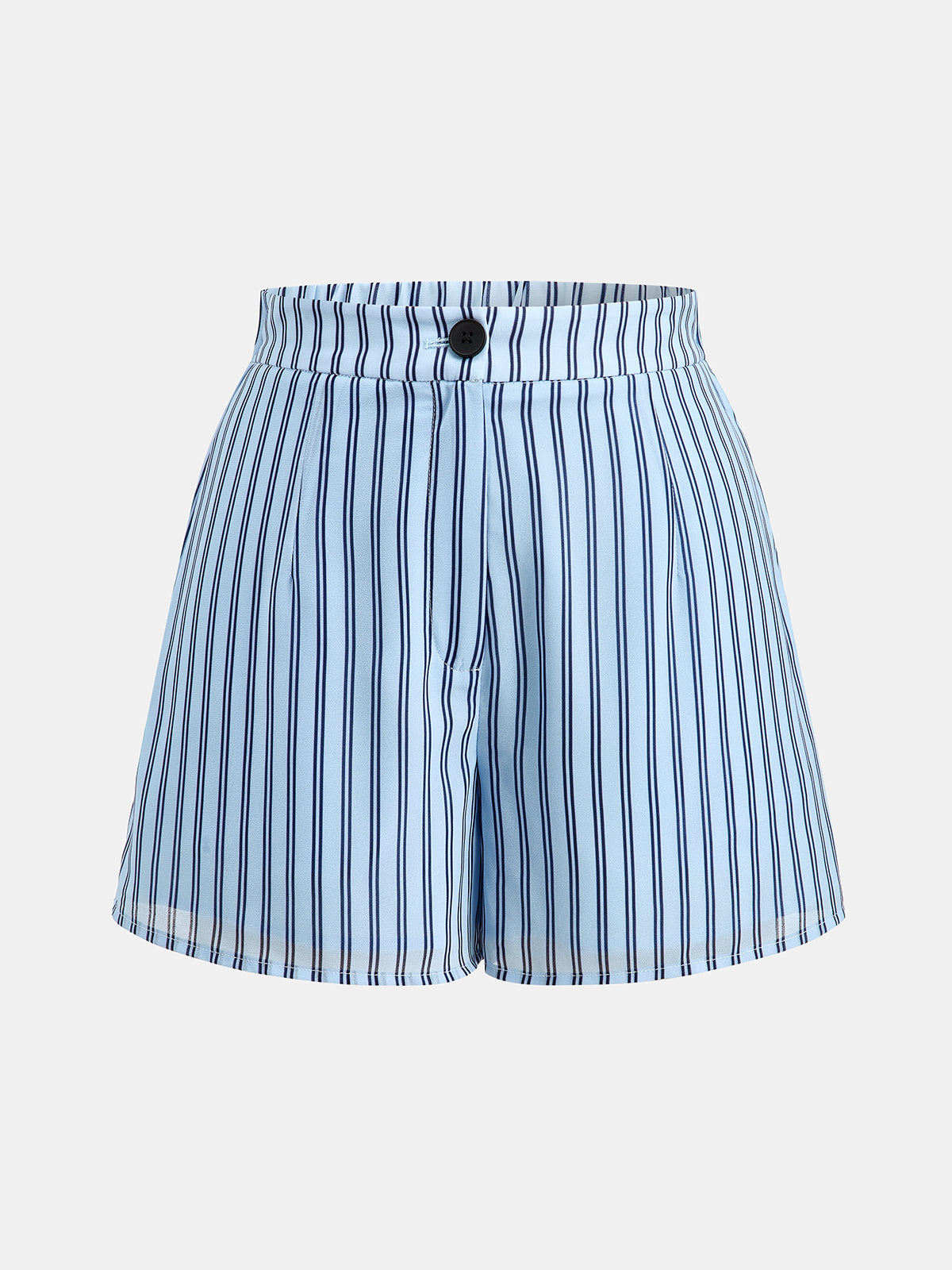 Striped Tie Waist Shirt & Shorts Set