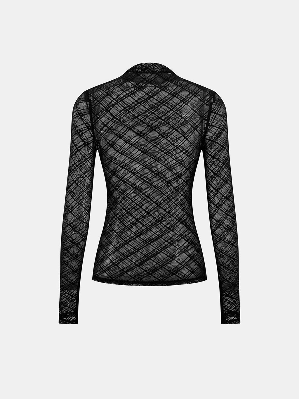 Diamond‑Pattern Sheer Top