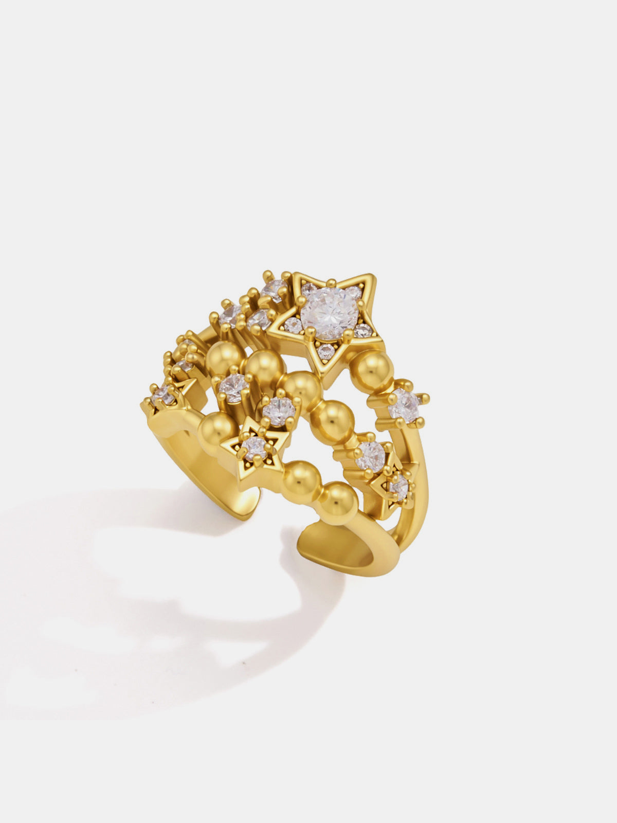 Star Cubic Zirconia Open Ring