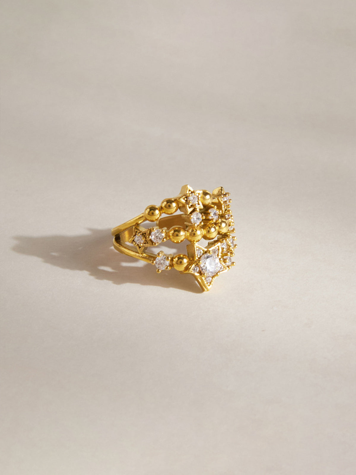 Star Cubic Zirconia Open Ring