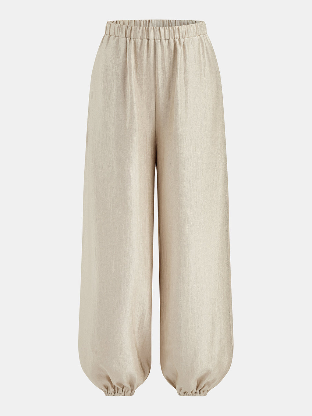 Lapel Ruched Vest & Balloon Pants Set