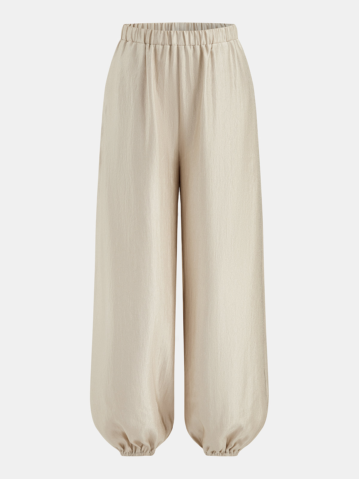 Lapel Ruched Vest & Balloon Pants Set