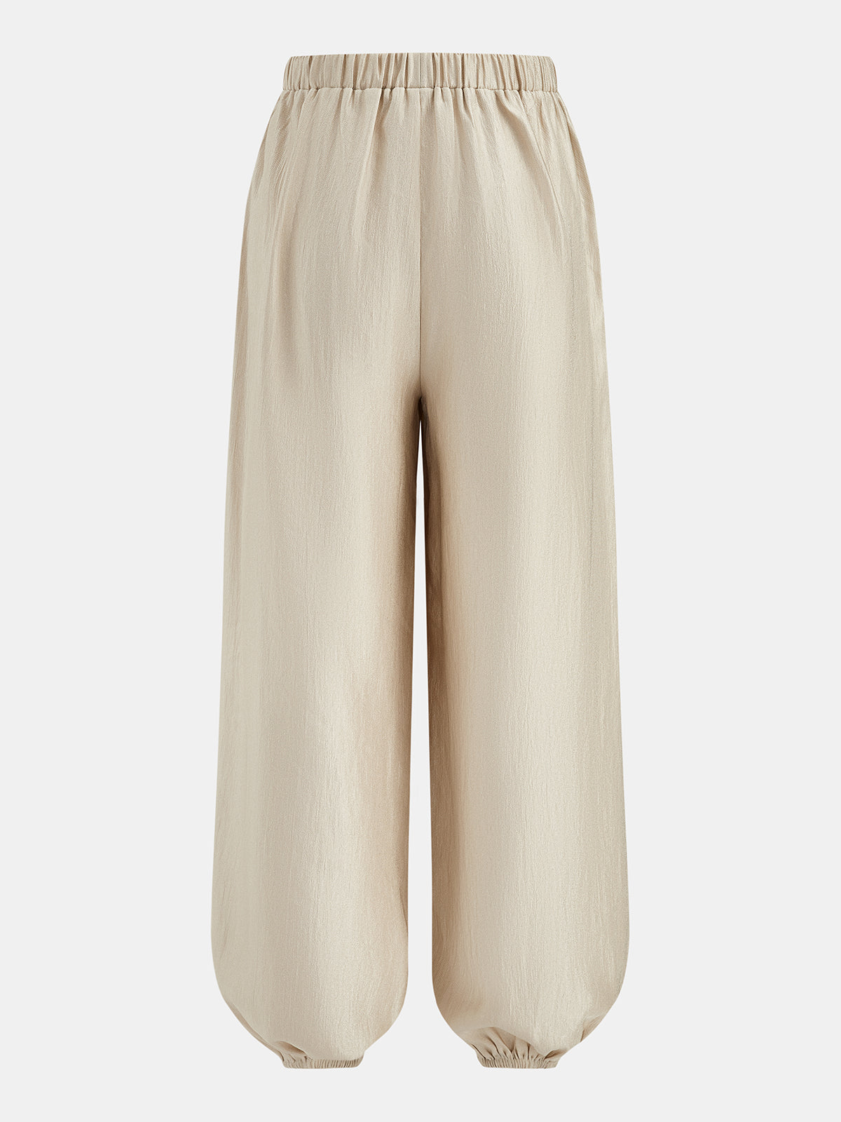 Lapel Ruched Vest & Balloon Pants Set