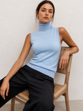 Turtleneck Sleeveless Knit Top