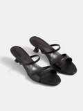 Double Strap Open Toe Kitten Heel Sandals