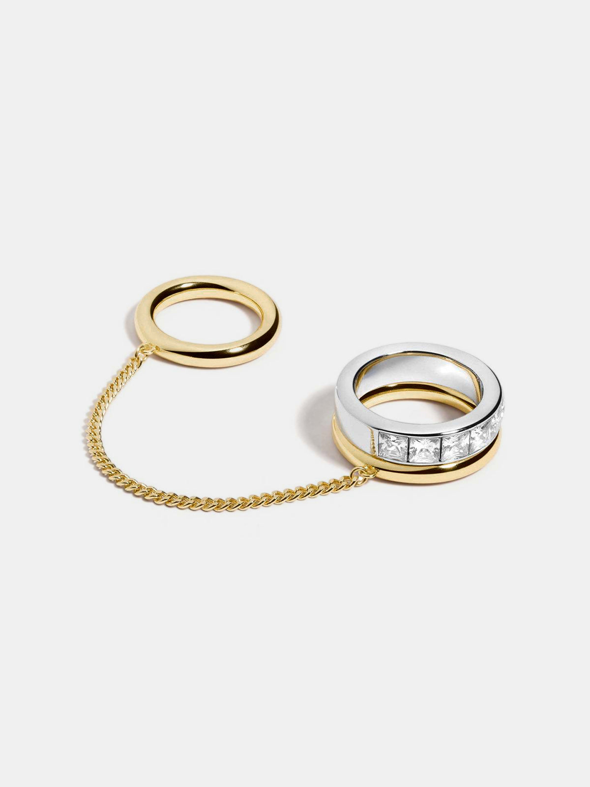 Diamond Chain Multi Finger Ring