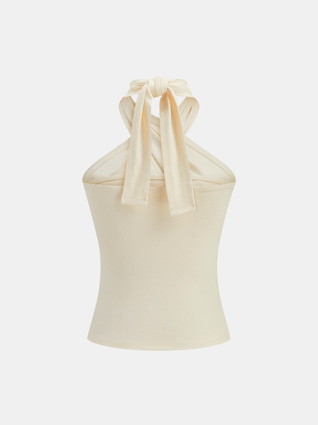 Cross Tie Halter Slim Top