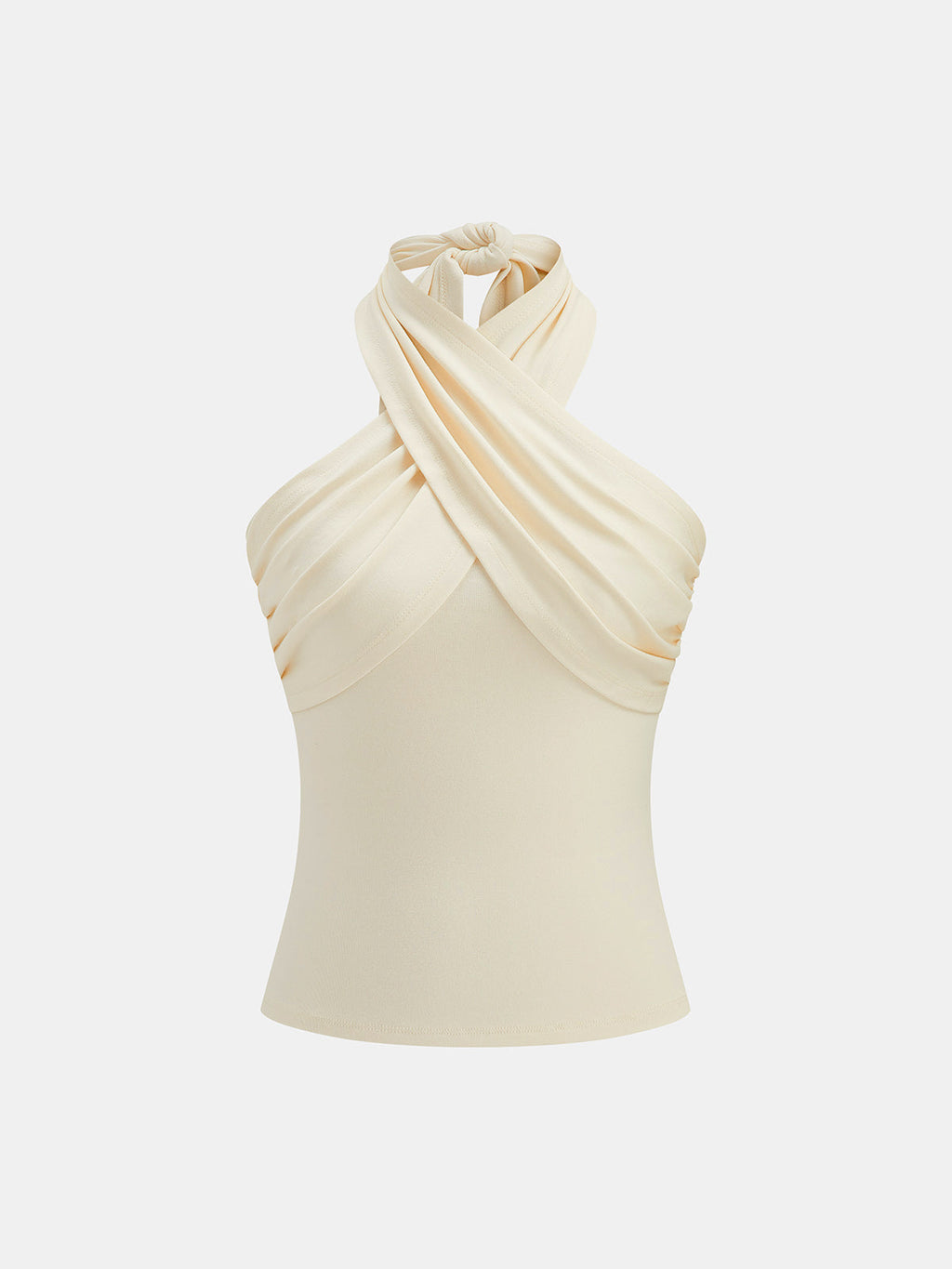 Cross Tie Halter Slim Top