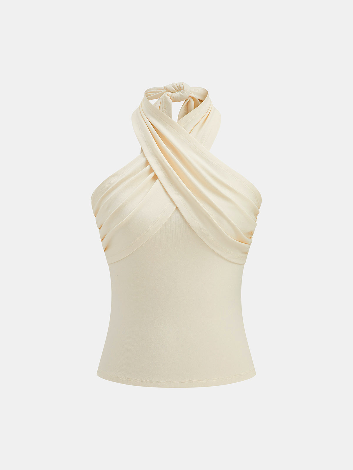 Cross Tie Halter Slim Top