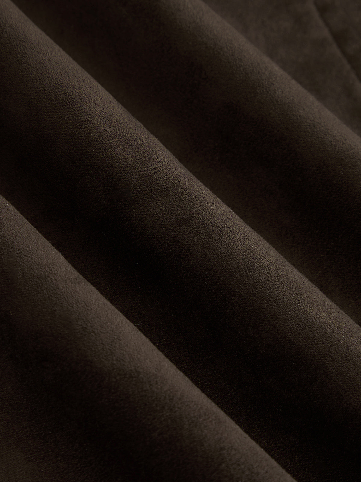 Suede Effect Belted Double‑Breasted Trench Coat