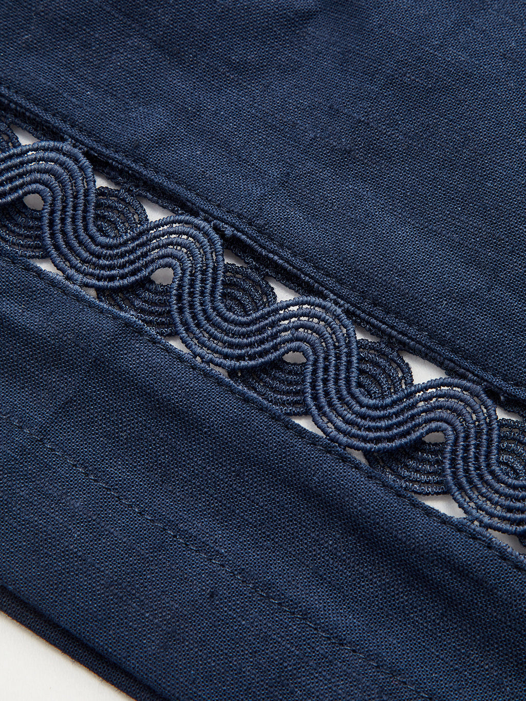 Belted Cotton Linen Wide Leg Pants
