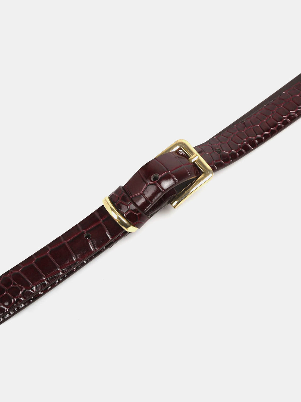 Metal Buckle Crocodile Embossed Belt