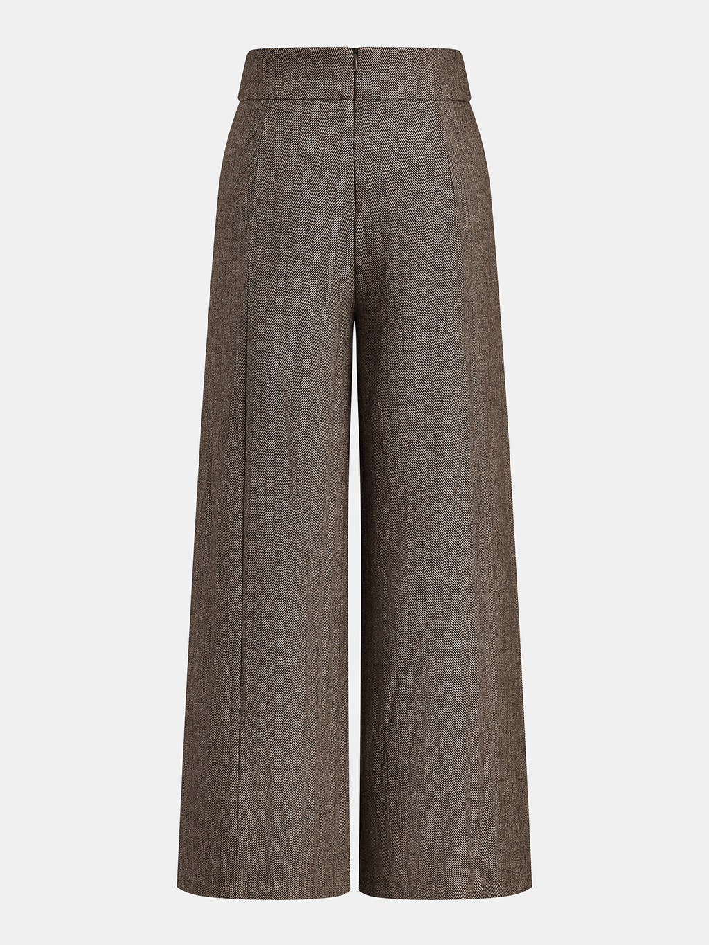 Herringbone Double Buckle Wide Pants