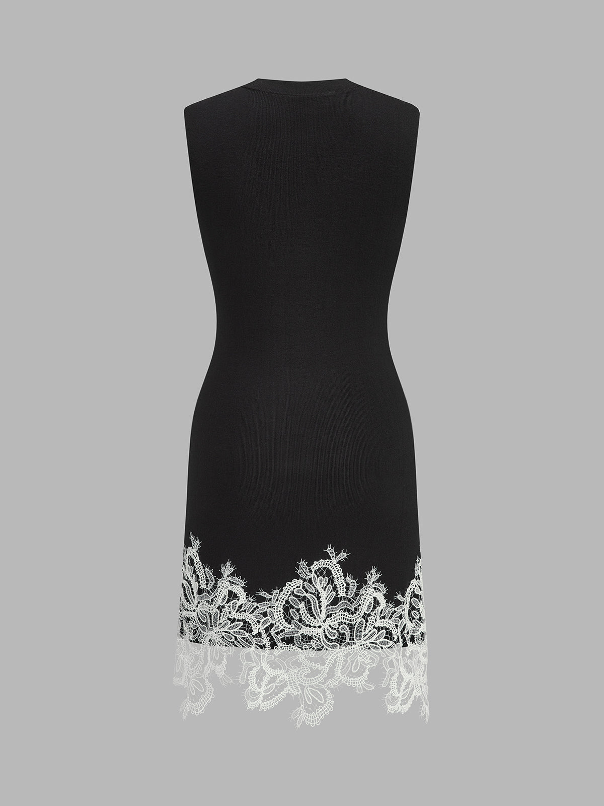 Sleeveless Lace Hem Bodycon Mini Dress