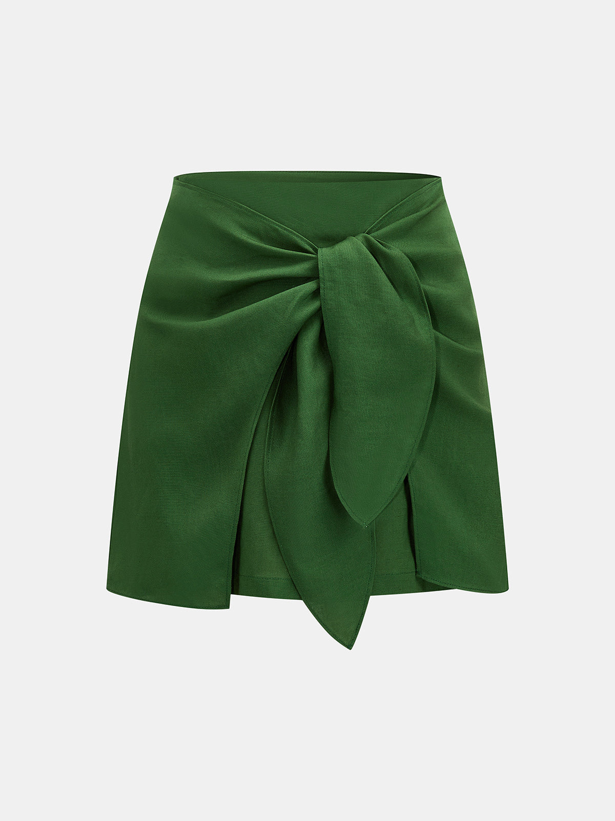Linen Blend Two-Piece Skirt Set