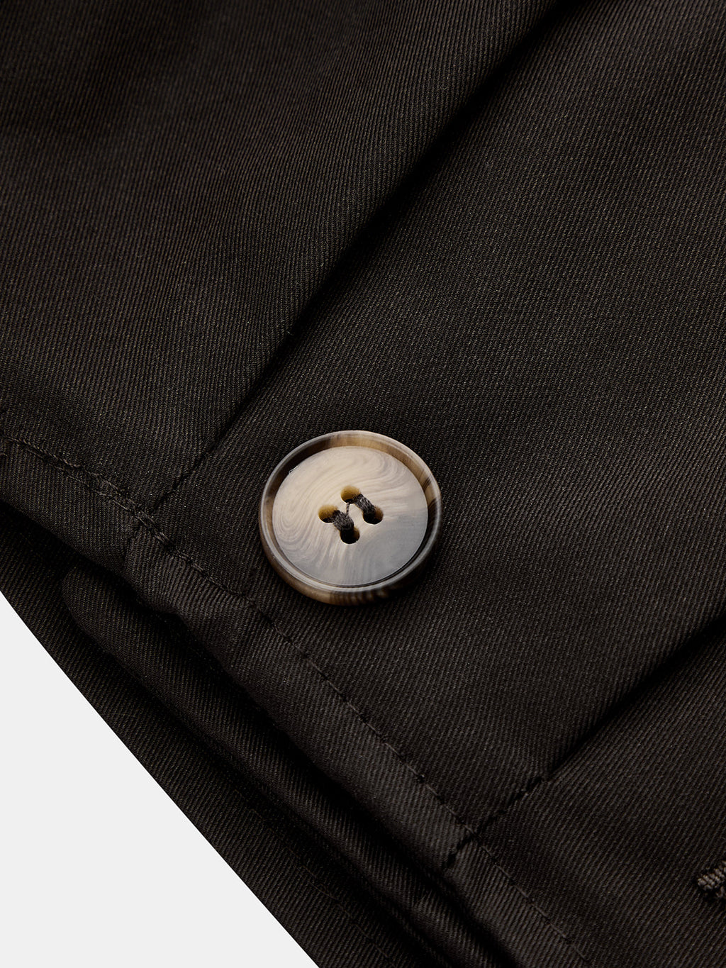 Lapel Double‑Breasted Cropped Trench Coat