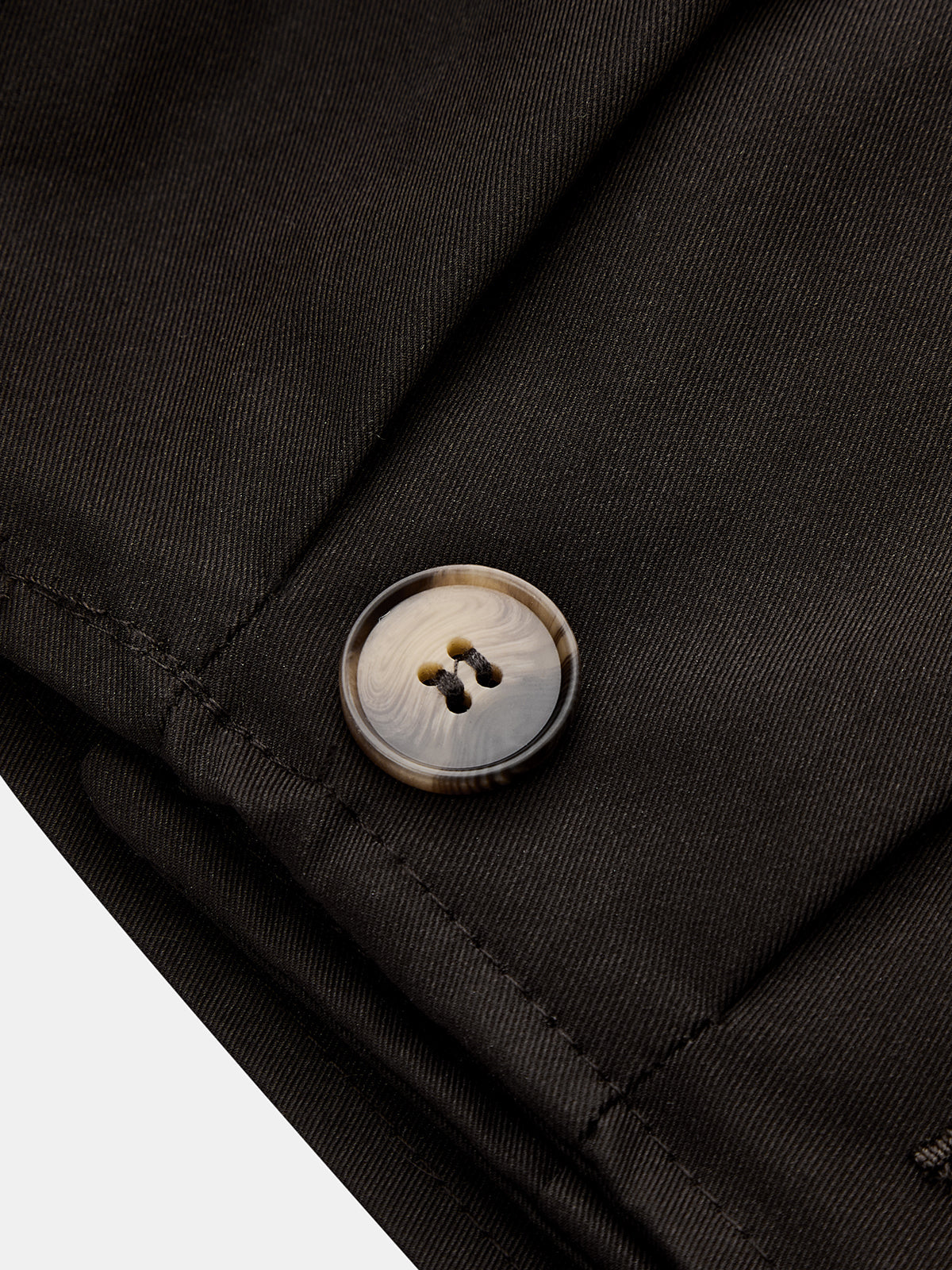 Lapel Double‑Breasted Cropped Trench Coat