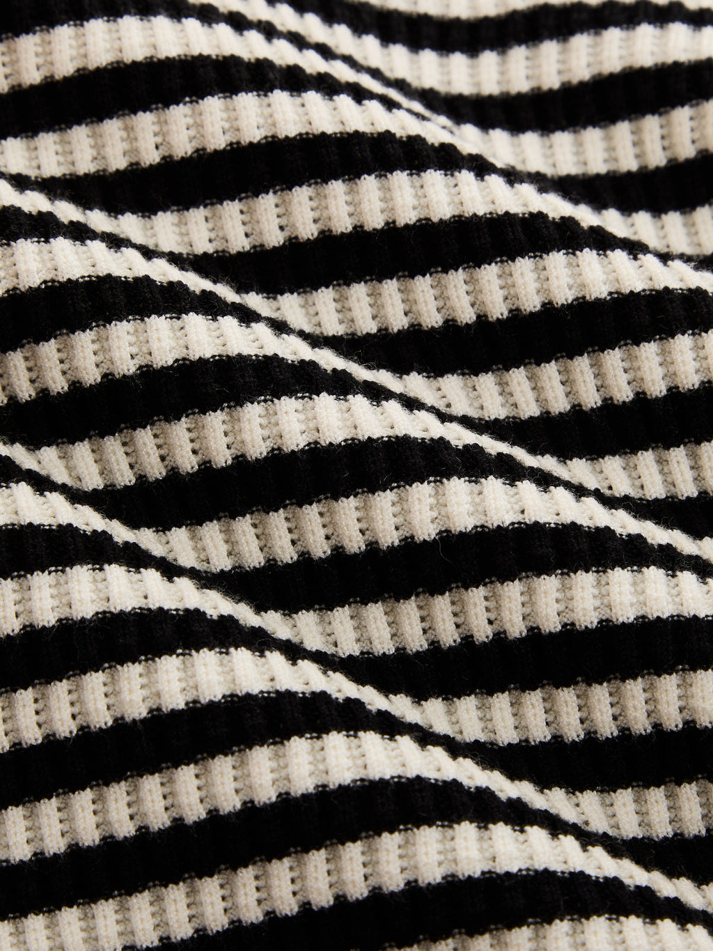 Striped Lapel V Neck Knit Top