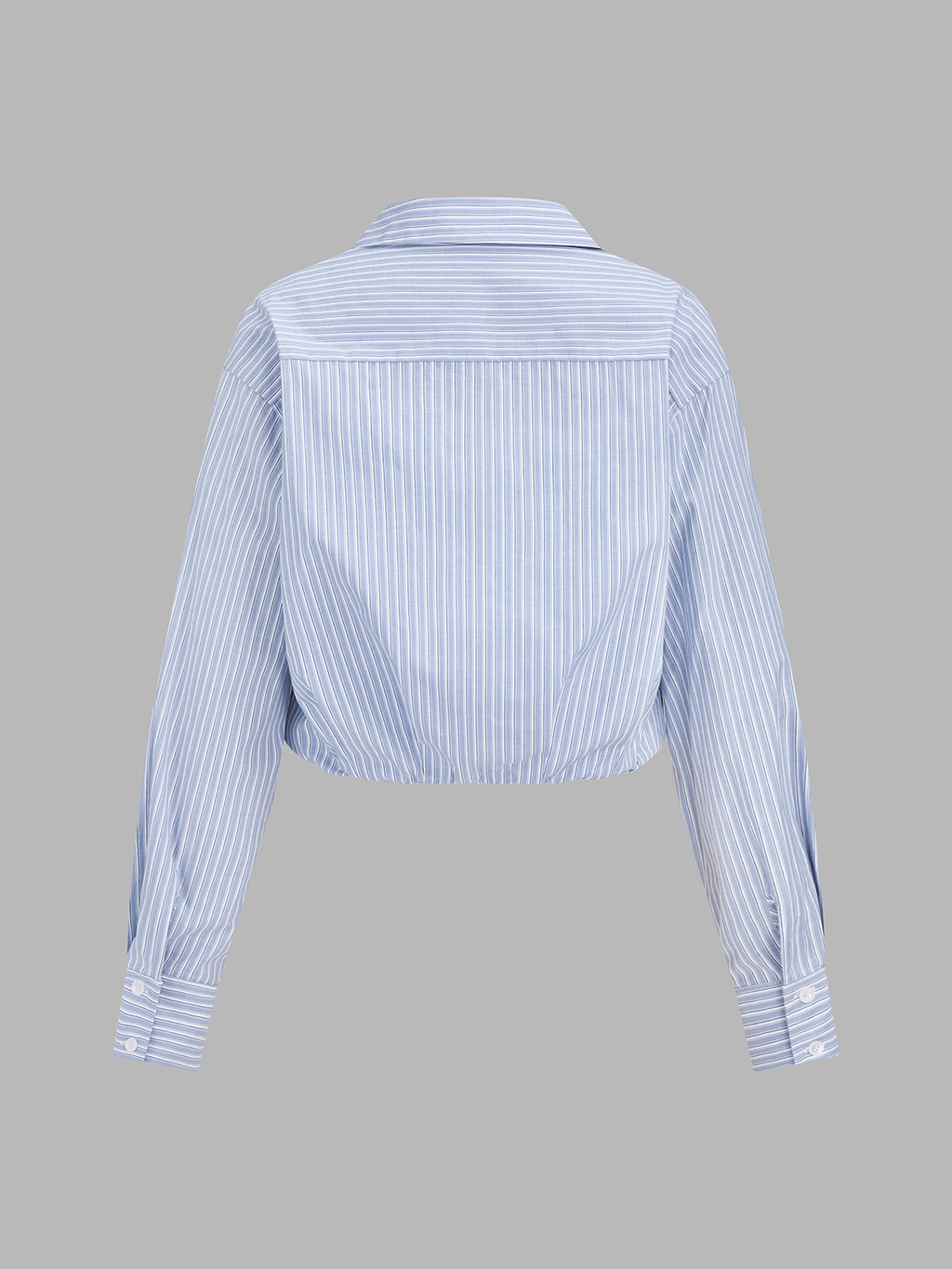 Fake Two Piece Striped Cotton Shirt