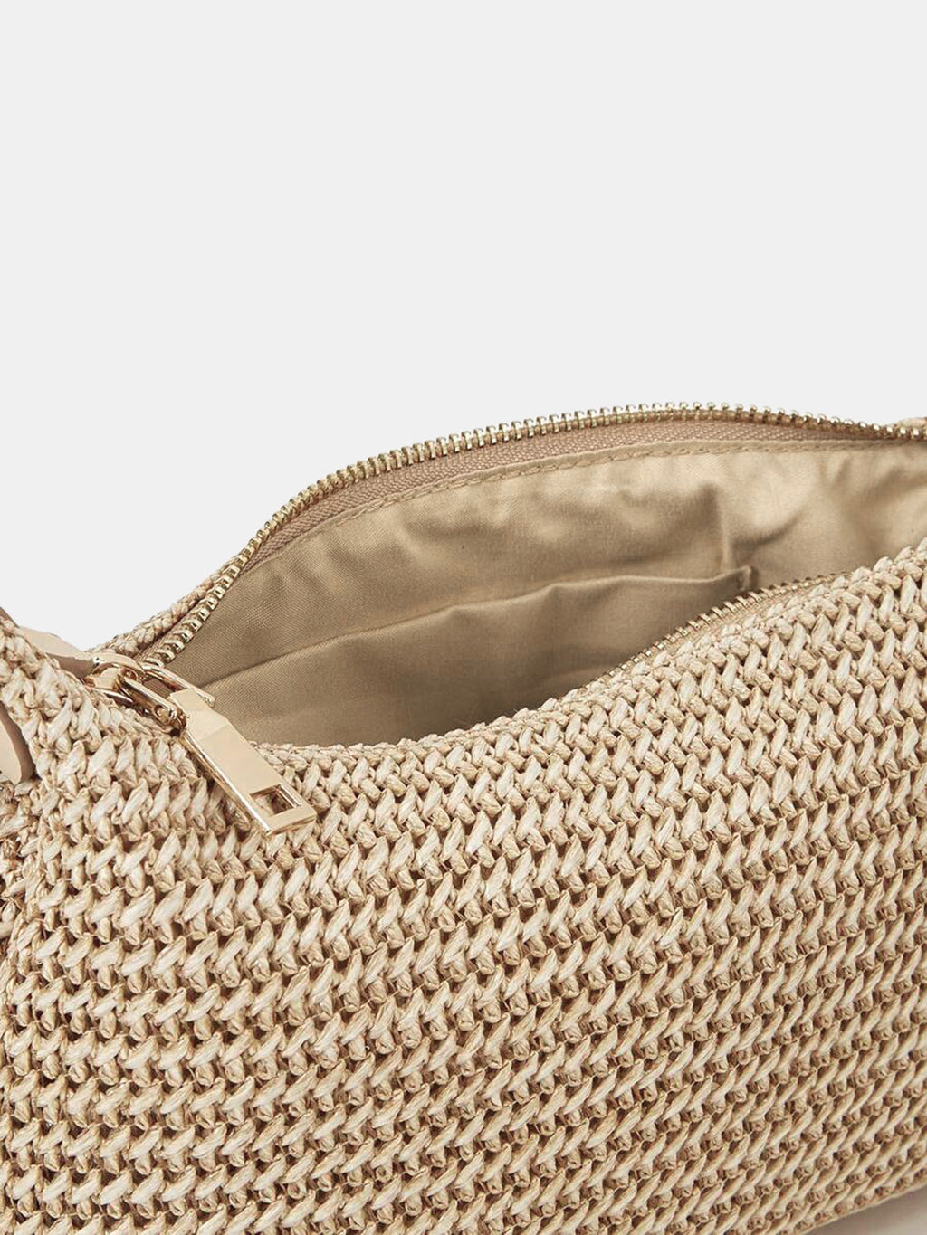 Straw Woven Chain Strap Shoulder Bag