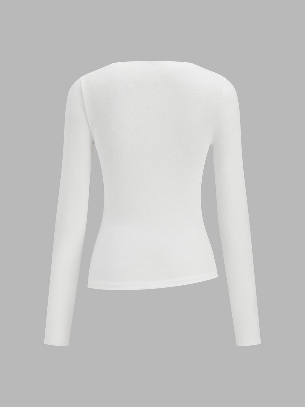 Basic Ruched Long Sleeve Top