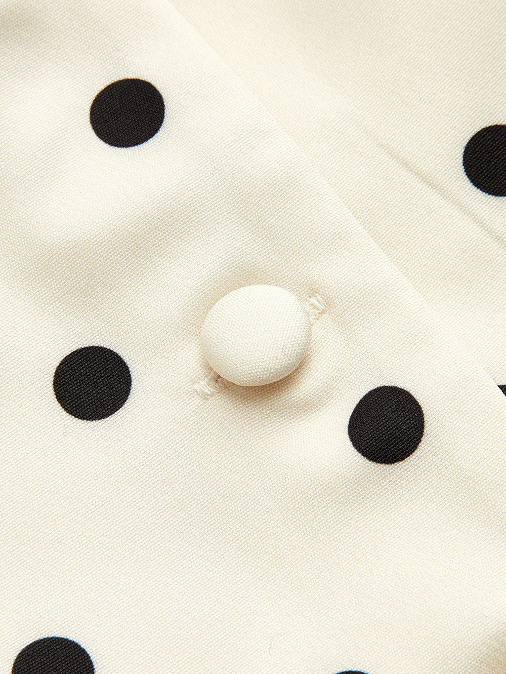 Polka Dot Puff Sleeve Peplum Blouse
