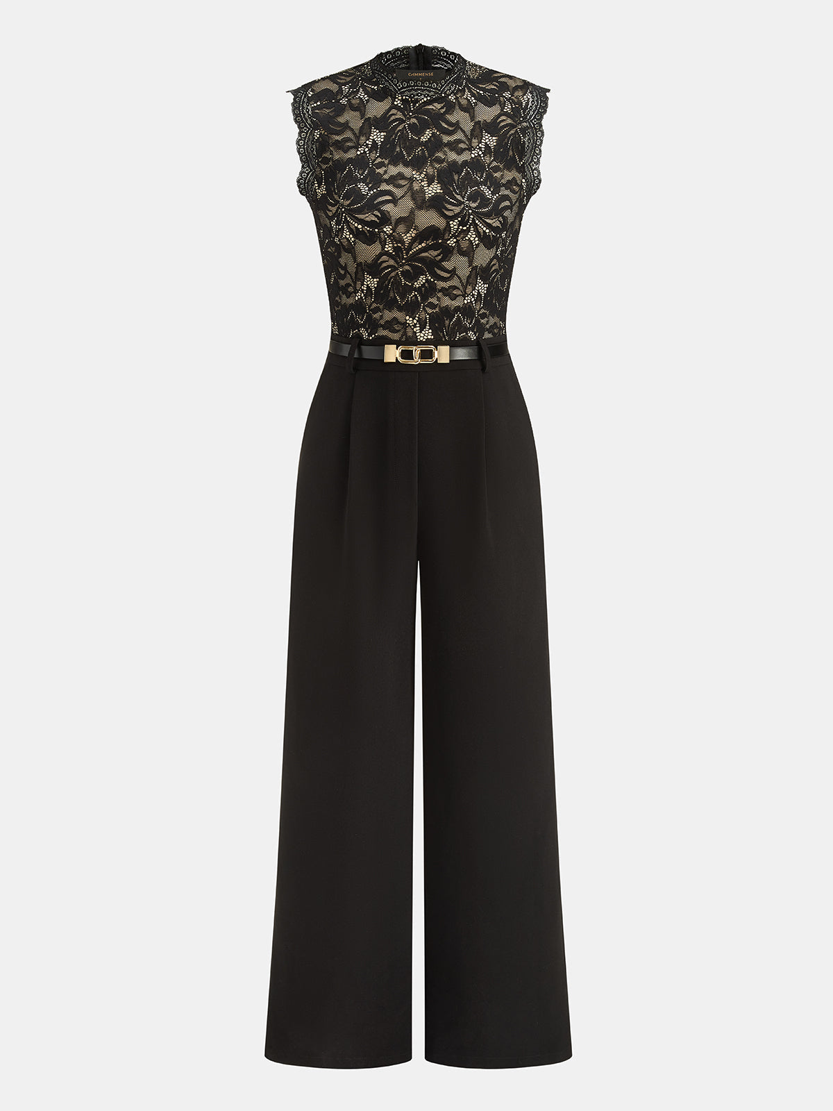 Lace Bodice Wide Leg Jumpsuit