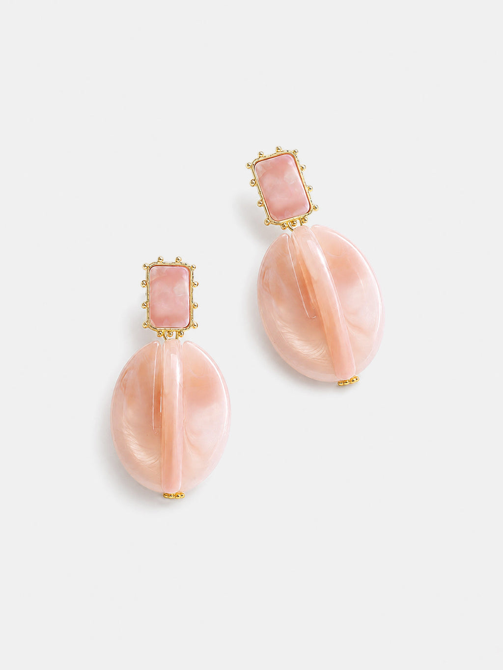Vintage Resin Round Drop Earrings